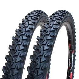 ZHJFDJ Ersatzteiles ZHJFDJ ZIRUIGONG Mountainbike-Schutzreifen, alle Terrainersatz Anti-Punktion MTB Reifen, Anti-Rutsch-verschleißfester großer Muster-Reifen Tubeless (2Pack) (Color : Black, Size : 24x1.95)
