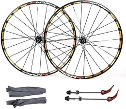 BUYAOBIAOXL Ersatzteiles BUYAOBIAOXL Fahrradfelge Wheels Fahrrad vordere Hinterräder for 26" 27.5" Mountain Bike, MTB Fahrrad-Rad-Set 7 Lager 24H Alloy Trommelscheibenbremse 7 8 9 10 11 Speed (Color : Yellow, Size : 26inch)