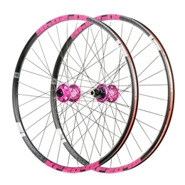 HSQMA Ersatzteiles HSQMA Fahrrad Disc Brakes Laufradsatz 26 / 27.5 / 29 Zoll Mountainbike Schnellspanner Laufrads Felge 32 Loch Nabe 8 / 9 / 10 / 11 Geschwindigkeit Cassette 1920g (Color : Pink, Size : 26inch)