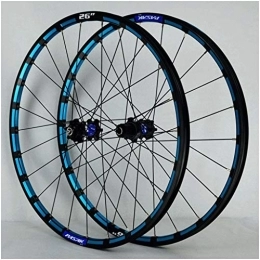 LSRRYD Ersatzteiles LSRRYD MTB Wheel 26 27, 5 Zoll Fahrradfelge Mountainbike-Rad 24H Scheibenbremse 7-12 Geschwindigkeit QR Kassettennaben Abgedichtetes Lager 1800g (Color : A-Blue, Size : 26inch)