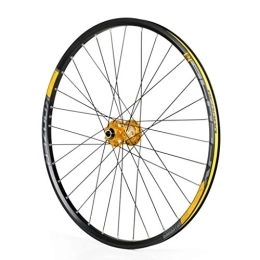 MZPWJD Mountainbike-Räder MZPWJD 26 / 27, 5 Zoll Fahrrad Vorderrad, Mountainbike-Laufradsatz Doppelwandige Leichtmetallfelge QR Scheibenbremse 32H (Color : Gold, Size : 27.5inch)