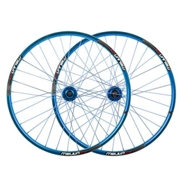 MZPWJD Mountainbike-Räder MZPWJD MTB Scheibenbremsradsatz 26 Zoll Mountainbike Fahrradfelgen QR Für 7 / 8 / 9 / 10 Geschwindigkeit Kassette 32 Sprach (Color : Blue, Size : 26")