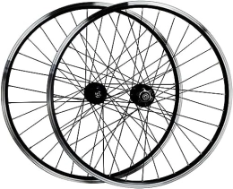 QIUNI Ersatzteiles QIUNI Fahrrad-Laufradsatz mit 26-Zoll-Doppelschicht-Leichtmetallfelgen, Mountainbike-Raddichtlagern, 7-11-Gang-Kastennabe Rennräder, Mountainbikes (Color : Black)