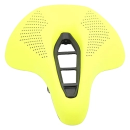 BOLORAMO Ersatzteiles BOLORAMO Fahrradsitzbezug, stromlinienförmige Form Praktisch und einfach zu Fahren Ergonomisches Rillendesign Fahrradsattel für Mountainbike(Gelbe Schwarze Punkte)