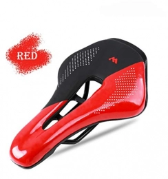 DYQ Ersatzteiles DYQ Fahrrad-Sitzsattel MTB Rennrad Sattel Mountainbike Racing Sattel PU atmungsaktive Softsitz Ergonomische Kissen (Color : Red)