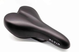 ELTIN Ersatzteiles Eltin Fahrradsattel aus Leder, bequemer Fahrradsattel für Outdoor-Fahrrad und Mountainbike (schwarz)