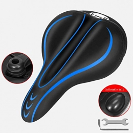 Sooiy Mountainbike-Sitzes Fahrradsitz Aufblasbarer Saddle Mountain Bike Sitzkissen weich und bequem verdickte Sitz Universal-Sitzfahrradzubehör Bike Saddle Covers, Blau