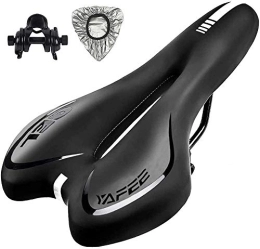 VEMMIO Ersatzteiles Fahrradsitz, Gel Fahrradsattel Bequeme weiche atmungsaktive Radfahrersitz, bequemer Fahrradsitz mit reflektierenden Streifen, for MTB-Mountainbike Bequem (Color : Black)