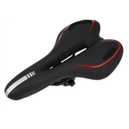 HLY-CASE Mountainbike-Sitzes HLY Trading Elastic Fahrradsitz Fahrrad-Sattel MTB Mountainbike Radfahren weiche Sitzabdeckungs-Kissen Schwarz + Rot Fahrradteile (Color : Red)