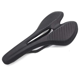 HNZZ Ersatzteiles HNZZ Carbon-Faser-Straßen-MTB Sattel Gebrauch Kohlenstoff-Material-Pads Lederkissen Fahrt Fahrräder Sitz (Color : Black)