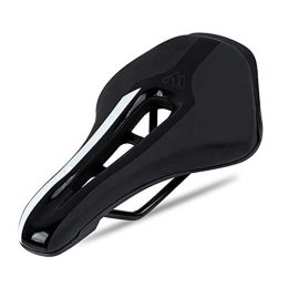 HNZZ Mountainbike-Sitzes HNZZ Fahrrad-Sattel-Sitz Straße Stahlschienen Mountainbike weiche PU-Leder-Straßen-MTB-Fahrrad-Sattel (Color : A Style Black White)