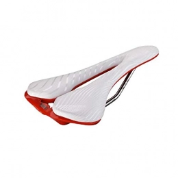 Jinnuotong01 Mountainbike-Sitzes Jinnuotong01 Fahrradsitz, Leichter Titanlegierungsbogen-Fahrradsattel, Universal Mountain Road-Fahrradsitzkissen (Color : Red-White, Size : 27.3 * 14.4cm)