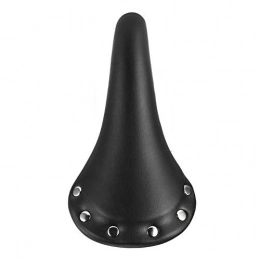 No logo Mountainbike-Sitzes Mountainbikesttel Zubehr Fest Racing Mountain Bike Shock absorbiert Anti-Rutsch-Matte PU-Leder weicher Sitzkissen Rivet Fahrrad-Sattel-Solid Steel Fachmann (Color : Black)