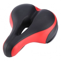 Outbit Mountainbike-Sitzes Outbit Comfort Bike Sattel - Breiter Big Bum Bike Sitz Extra bequemer sportlicher Soft Mountain Bike Gel Sattel für MTB Mountainbike, Heimtrainer(Schwarz und Rot)