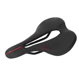 Socobeta Ersatzteiles Socobeta Mountainbike-Sattel, Stoßdämpfender Komfort, PU-Mikrofaser-Leder, Mountainbike-Sattel für Rennrad, MTB, Mountainbike(Schwarz und Rot)