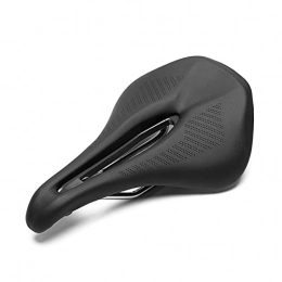 KDOQ Ersatzteiles Ultraleichter Fahrradsattel Sattel Mountain Road Cycling Weiches breites hohles bequemes Kissen Mikrofaser-Leder-Fahrradsättel (Color : Black)