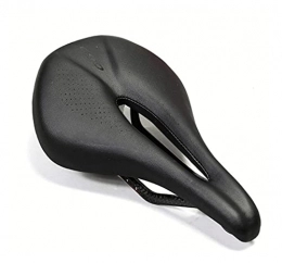 ZHANGQI Ersatzteiles ZHANGQI Jiejie Store Carbon + Leder Fahrradsitz Sattel MTB Rennrad-Sattel-Mountainbike-Rennsattel PU. Ultraleichtat atmungsaktives weiches Sitzkissen (Color : Black)