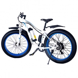 Amantiy Elektrische Mountainbike Amantiy Elektrisches Mountainbike, Electric Mountain Snow Bicycle Rennrad, 250 Watt 36V10.4AH Batterie, 26-Zoll-Fettreifen, 21-Gang-ebike Elektrisches kraftvolles Fahrrad. (Color : Blue)