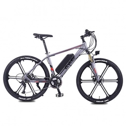 AORISSE Elektrische Mountainbike AORISSE Elektrofahrrad, Herren-Mountainbike Aus Aluminiumlegierung, 26"36V 350W Herausnehmbares Lithium-Ionen-Batterie-Mountainbike, Geeignet Für Outdoor-Radsportübungen, Grau, 36V13AH