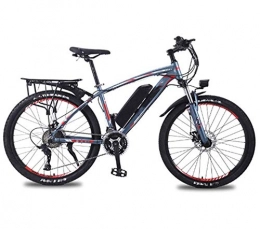 AYHa Elektrische Mountainbike AYHa Elektro-Mountainbike, 26 ‚‘ City Elektro-Fahrrad für Erwachsene mit abnehmbarem 36V 8Ah / 10Ah / 13 Ah Lithium-Ionen-Akku 27 Gang-Schaltung Aluminium Rahmen Unisex, grau rot, 10AH