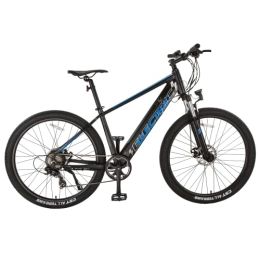 Azkoeesy Elektrische Mountainbike Azkoeesy 27, 5 Zoll Elektrofahrräder für Erwachsene, Pendler Elektrofahrrad, 36V / 10, 4 AH Hochleistung Elektrik-Assist-System für Damen und Herren (Scharz-Blau)