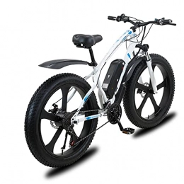 BAHAOMI Fahrräder BAHAOMI Elektrofahrrad 26" 21 Geschwindigkeit Elektro-Mountainbike für Erwachsene 48V 13Ah abnehmbare Lithiumbatterie 1000W Motor E-Bike Doppelscheibenbremsen City Commute Ebike, Weiß