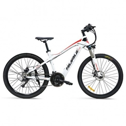 BMXzz 26 Zoll E-Bike, Mountainbike Herren Trekking- und City-E-Bike 48 V 7,8 Ah Lithium-Ionen-Akku Höchstgeschwindigkeit 25 km/h für Damen und Herren 27-Gang Nabenschaltung,Weiß