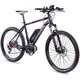 CHRISSON Elektrische Mountainbike CHRISSON 27, 5 Zoll E-Bike Mountainbike Bosch - E-Mounter 2.0 schwarz 48cm - Elektrofahrrad, Pedelec für Damen und Herren mit Bosch Motor Performance Line 250W, 63Nm - Intuvia Computer und 4 Fahrmodi