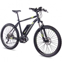 CHRISSON Elektrische Mountainbike CHRISSON 27, 5 Zoll E-Bike Mountainbike - E-Mounter 1.0 schwarz 48cm - Elektrofahrrad, Pedelec für Damen und Herren mit Performance Line Motor 250W, 63Nm - Intuvia Computer und 4 Fahrmodi