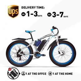 RICH BIT Fahrräder Elektrofahrrad 1000W 26-Zoll E-Bike 48V * 17Ah Li-Batterie Fatbike Herren Fahrrad Beachbike Geeignet für 165-195cm RT022 (Blau)