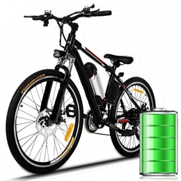 Eloklem E-Bike Mountainbike Elektrofahrrad mit 21-Gang Shimano Nabenschaltung, 250W, 8AH, 36V Lithium-Ionen-Akku, 26" Zoll, Pedelec Citybike Stadtrad leicht (Schwarz-Nicht faltbar)