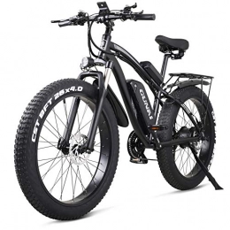 GUNAI Elektrische Mountainbike GUNAI Electric Bike 48V Offroad Fat 26 ”4.0 Reifen E-Bike Electric Mountainbike mit Rücksitz （Schwarz）