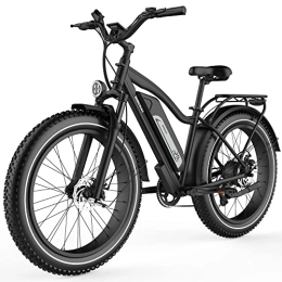 Himiway Cruiser ebike mit 48V 17.5Ah/840Wh LG Akku Elektrofahrrad 56-96km Reichweite SUV E-Mountainbike 26" X 4" Kenda Fettreifen Damen & Herren Shimano 7S EU-Konform 250W 25km/h 32kg zum Pendeln