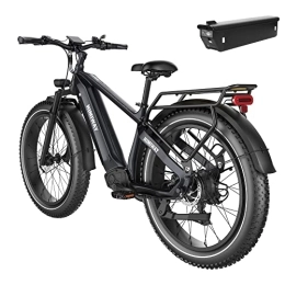 Himiway Elektrische Mountainbike Himiway Zebra All Terrain E-Bike Herren Damen, 26"×4" Elektrisches Fatbike, 48V 20AH E-Mountainbike bis zu 128 KM, 25 Km / h 250W Motor, 7 Gänge, StVZO Konformität, Hydraulische Scheibenbremsen