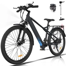 HITWAYTECH Elektrofahrrad E-Bike 26",E-Fahrrad,36V/12Ah Akku, 250W, bis 35-90km, max. 25 km/h, Off-Road Mountainbike mit 21 Gängen,City Bike Herren Damen