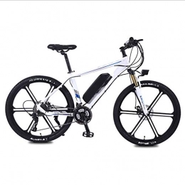 HWOEK Elektrische Mountainbike HWOEK Mountain Elektrofahrrad, 350W Motor 26 Zoll Alu Stadt Elektrofahrrad Herausnehmbare Lithiumbatterie 27 Gang Doppelscheiben-Hydraulikbremse, Weiß, 8AH