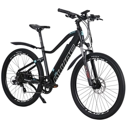 Hyuhome Elektrische Mountainbike Hyuhome Elektrische Fahrräder für Erwachsene und Herren, Damen, 27, 5 Zoll, E-Bikes, Vollgelände, 36 V, 12, 5 Ah, Mountain-E-MTB-Fahrrad, Shimano 7-Gang-Doppelscheibenbremsen für Outdoor-Pendler