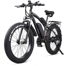 LZMXMYS Fahrräder LZMXMYS Elektrisches Fahrrad, 26 Zoll Elektro-Fahrrad-Gebirgs E-Bike 21 Geschwindigkeit 48v Lithium-Batterie 4.0 Off-Road-1000w Rcksitz Elektro Fahrrad Mountainbike for Erwachsene (Color : Black)
