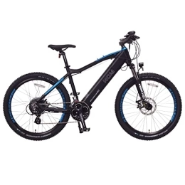 NCM Elektrische Mountainbike NCM Moscow M3, 26" Zoll, E-Bike, E-Mountainbike, 250W Motor, 48V 12Ah 576Wh Akku, 25 km / h bis zu 100 km, Mechanische Scheibenbremsen, Shimano 24 Gang, Damen und Herren, schwarz