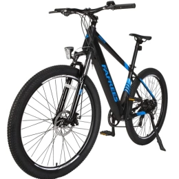 Fafrees Elektrische Mountainbike Offiziell ] Fafrees KRE27.5 Elektrische Ebike Mountainbike Herren 27, 5 Zoll Elektrofahrrad, Shimano 7 Fahrrad 250W, E-MTB E Bike Zoll Damen Akku 36V / 10Ah, Elektrofahrräder Citybike Max. 25 km / h Blau