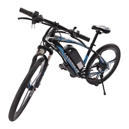 PIOJNYEN Elektrische Mountainbike PIOJNYEN E-Bike 26" E-Mountainbike mit Abnehmbarer 250W Motor 25km / h und 21-Gang Elektrofahrrad Ausdauer 20-30km Herren und Damen （Blau, Weiß）