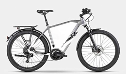 RAYMON Elektrische Mountainbike RAYMON E-Tourray 8.0 Pedelec E-Bike Trekking Fahrrad grau / weiß 2019: Größe: 56cm