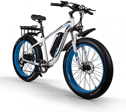 RICH BIT Fahrräder RICH BIT CM-980 Elektrisches Fahrrad für Erwachsene 1000W 48V Brushless Elektrisches Heimtrainer Abnehmbare 17Ah Lithium-Batterie Mountainbike Scheibenbremse Elektrisches Fahrrad (Blau-Weiß)