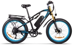 RICH BIT Elektrische Mountainbike RICH BIT Electric Bike 26 Inch *4.0 Fat tire Snow Bicycle for Men 48V *17Ah LG / Panasonic li-Battery Mountain Bike (Blue)