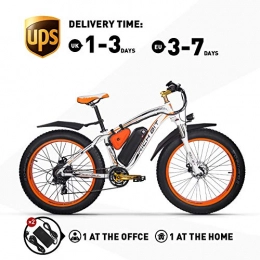 RICH BIT Fahrräder RICH BIT Elektrofahrrad 1000W 26-Zoll E-Bike 48V * 17Ah Li-Batterie Fatbike Herren Fahrrad Beachbike Geeignet für 165-195cm RT022 (Orange)