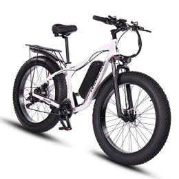 ride66 Fahrräder ride66 E-Bike Mountainbike Fat Bike 26 Zoll 48 V 16 Ah E-Bike für Herren Damen (Weiß) XL
