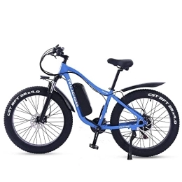 ride66 Elektrische Mountainbike ride66 RX02 eBike Mountainbike Stadt E-Bike Motor 48V 16AH LG Li-Zellen-Akku Shimano 21-Gang Frontstoßdämpfer 26 Zoll Fat Tire ydraulic Brakes (Blau)