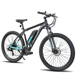 HH HILAND Elektrische Mountainbike ROCKSHARK E-Bike 27, 5 Zoll Mountainbike für Damen und Herren, Elektrofahrrad Mountainbike mit Shimano 21 Gang & Hinterradmotor und 36V 10, 4Ah Lithium-Akku MTB grau