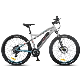 ROCKSHARK Elektrofahrrad Elektro-Mountainbike MTB Aluminiumrahmen 27,5 Zoll Shimano 24 Gang Scheibenbremse Federgabel mit 36V 11.6Ah Akku E-Bike Schwarz/Grau