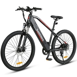 Samebike Elektrische Mountainbike SAMEBIKE E Bike Elektrofahrrad E-Bike 27.5 Zoll 48V13Ah Abnehmbarer Akku, Max.Reichweite bis zu 55-110km Shimano 7 Gänge City EBike Herren Damen Off-Road Mountainbike（Schwarz）